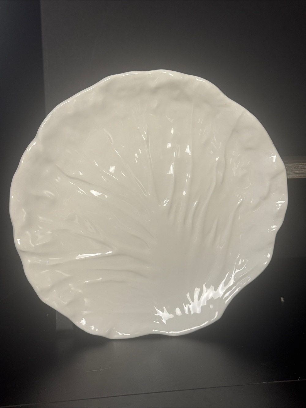 Set of 2 White Ceramic salad plate - Home Dining